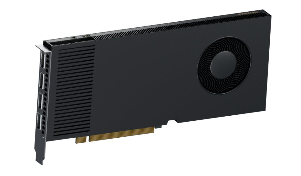 NVIDIA RTX 4000 Ada Generation — three-quarter reference illustration
