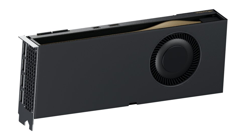 NVIDIA RTX A4500 — three-quarter reference illustration