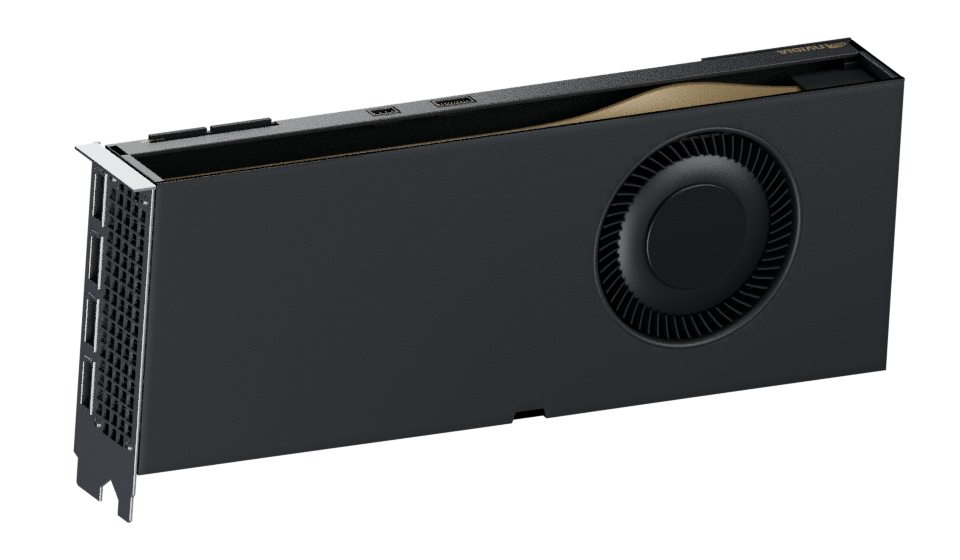 NVIDIA RTX A5000 — three-quarter reference illustration
