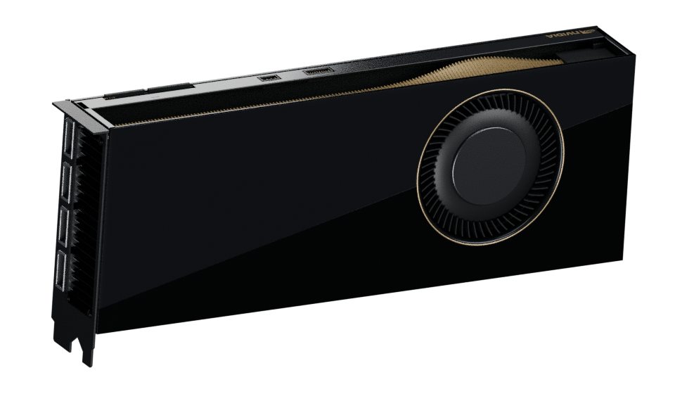NVIDIA RTX A6000 — three-quarter reference illustration